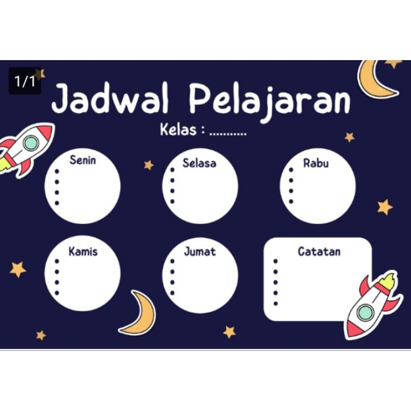 

Poster Jadwal Pelajaran Sekolah