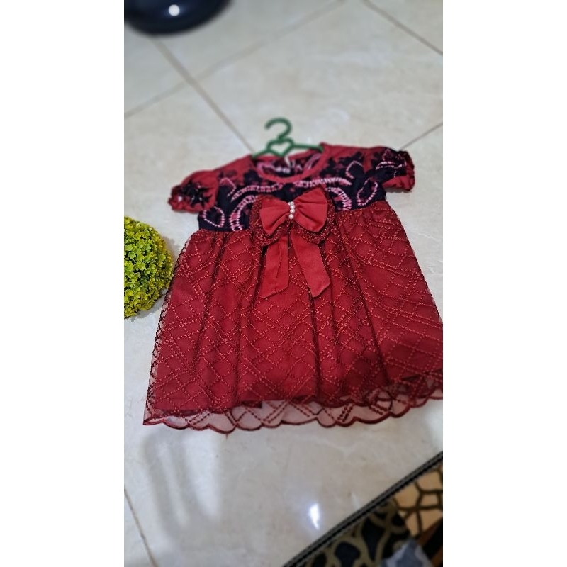 Preloved | Dress Bayi perempuan | Baju bayi | 0-1 tahun|dress ulangtahun anak