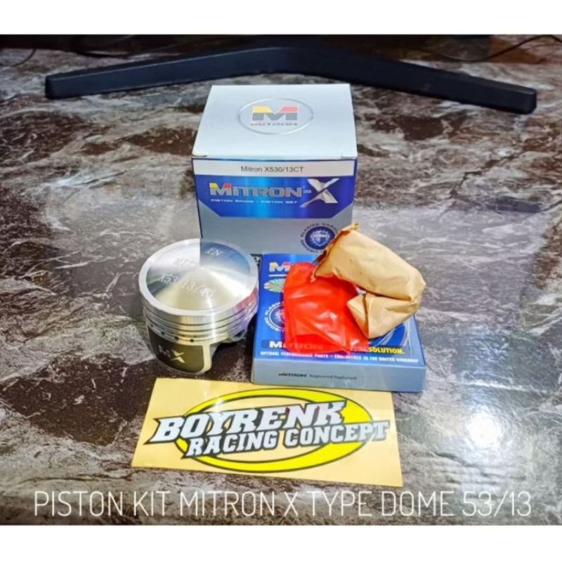 PISTON KIT MITRON X CUSTOME DOME 50- 53- 53,5 -54 - 54,5- 55 - 56 -58.5 - 59 - 60 - 61 - 62 PIN 13 B