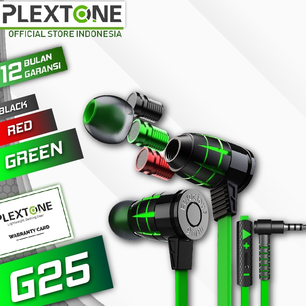 Headset Plextone G25 Gaming Earphone Noise Canceling Stereo for PUBG Mobile Legend Free Fire n X8H3