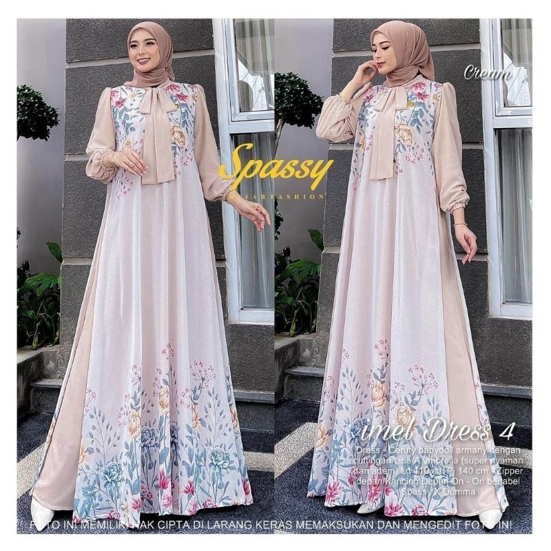 IMEL DRESS (LABEL SAVNA) | GAMIS CERUTY MOTIF MIX POLOS TERBARU TERLARIS
