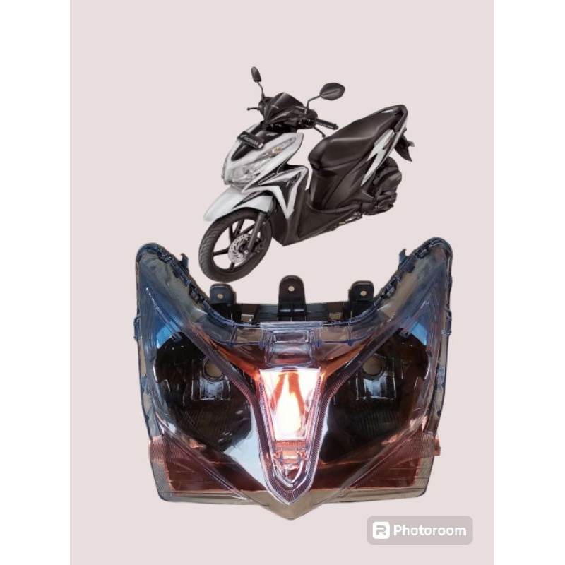 REFLEKTOR LAMPU DEPAN VARIO 125 TECHNO RAYBAND BIRU