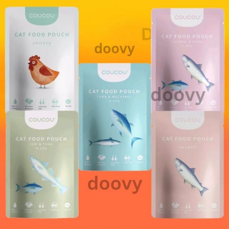 COUCOU CAT WET FOOD 85GRAM MAKANAN KUCING POUCH COUCOU 85GR MAKANAN COUCOU SACHET