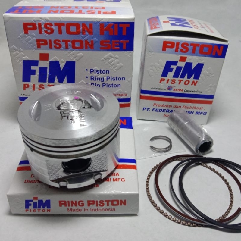 Piston Kit FIM Bore Up Mio Smile,Sporty,Soul,Fino,Nouvo Karbu XB 130cc Pin15 dia 53,5 54