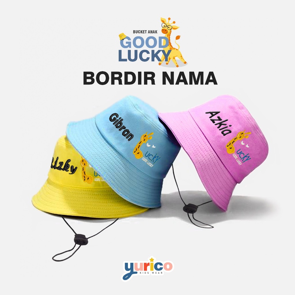 topi bucket karakter anak perempuan laki laki karakter jearapah pikachu usia 2 3 4 5 6 7 8 tahun bis