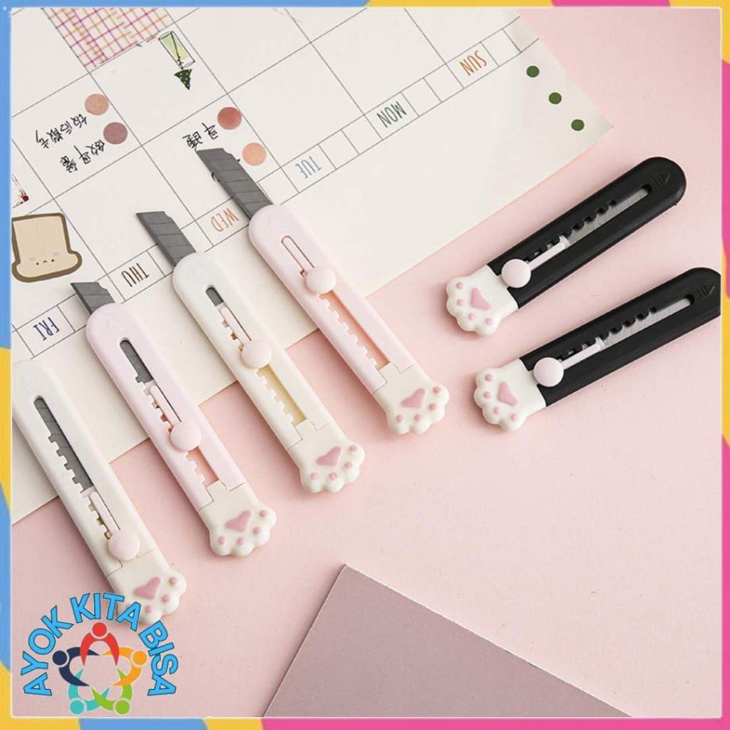 

AKB Cutter Mini Portable Karakter Kartun Pisau Pemotong Kertas Model Tapak Hewan Cutter Unboxing Travel Kit Paper Lucu Hand Cutter Paw Mini Serbaguna