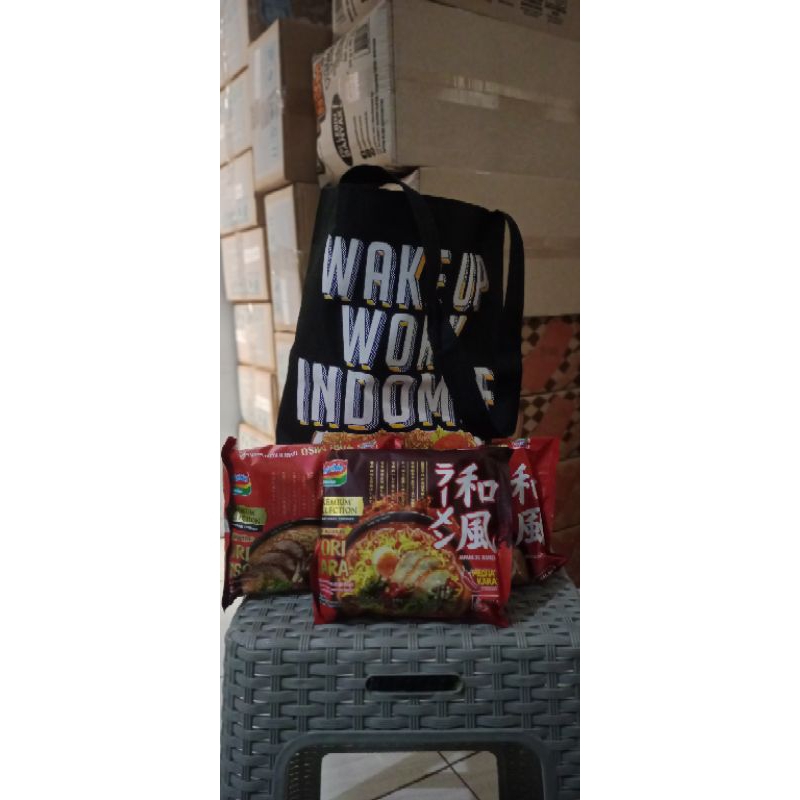 

Ramen Indomie isi 3 free tas cantik