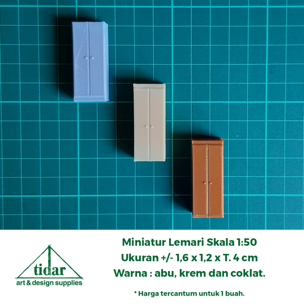 

[MR] AN - Miniatur Lemari Pakaian 2 Pintu Skala 1:50 - Maket Almari