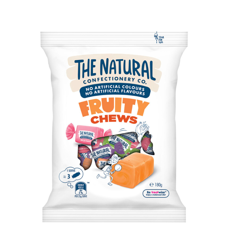 

The Natural Confectionery Co. Fruity Chews Lollies 180g