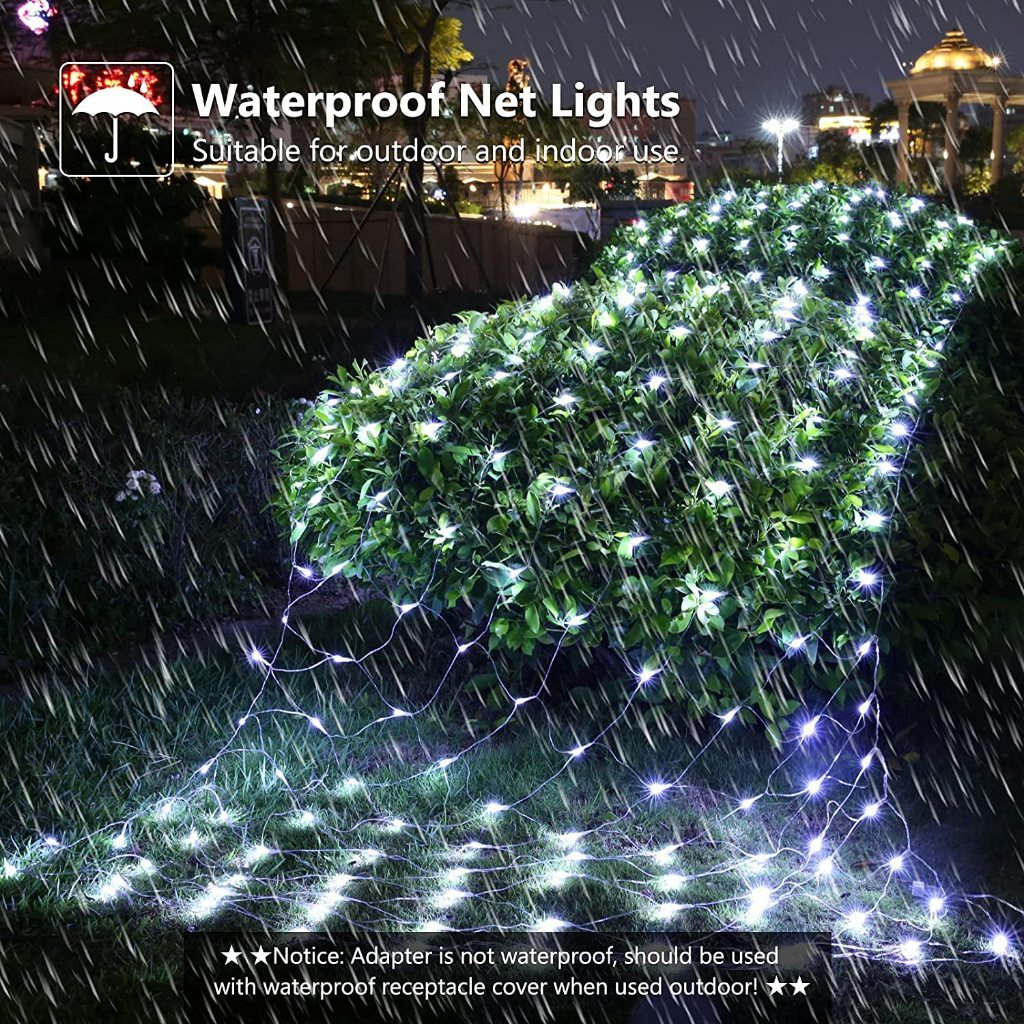 Lampu LED Jaring 3m x 2m Lampu Tirai Natal Jala LED Net Light Lampu Jaring Outdoor Waterproof Lampu
