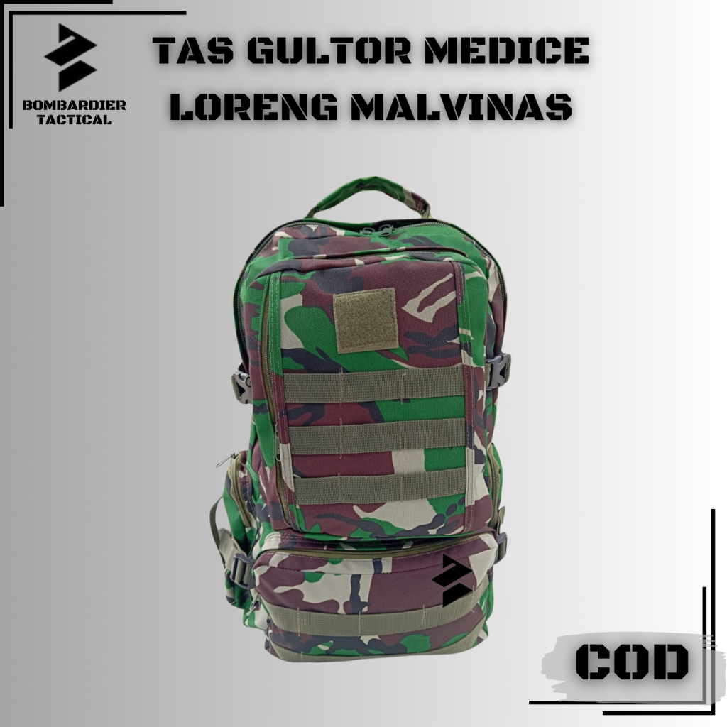 Tas Tactical Ransel Militer Punggung Army Backpack Tas ORIGINAL Tactical GULTOR MEDIS LORENG MALVINA