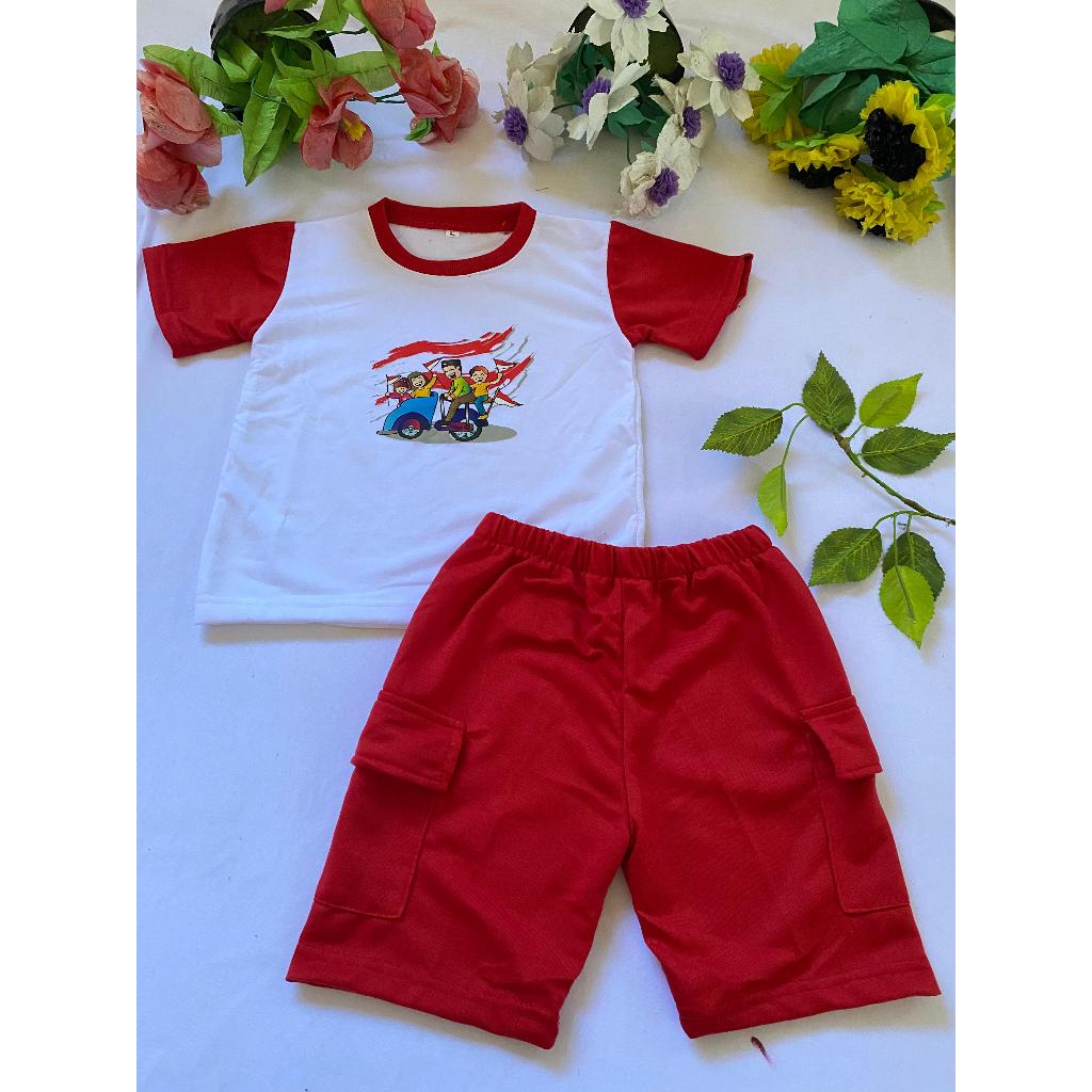 Baju Kemerdekaan merah putih /baju 17 agustus/baju anak laki laki/baju anak perempuan
