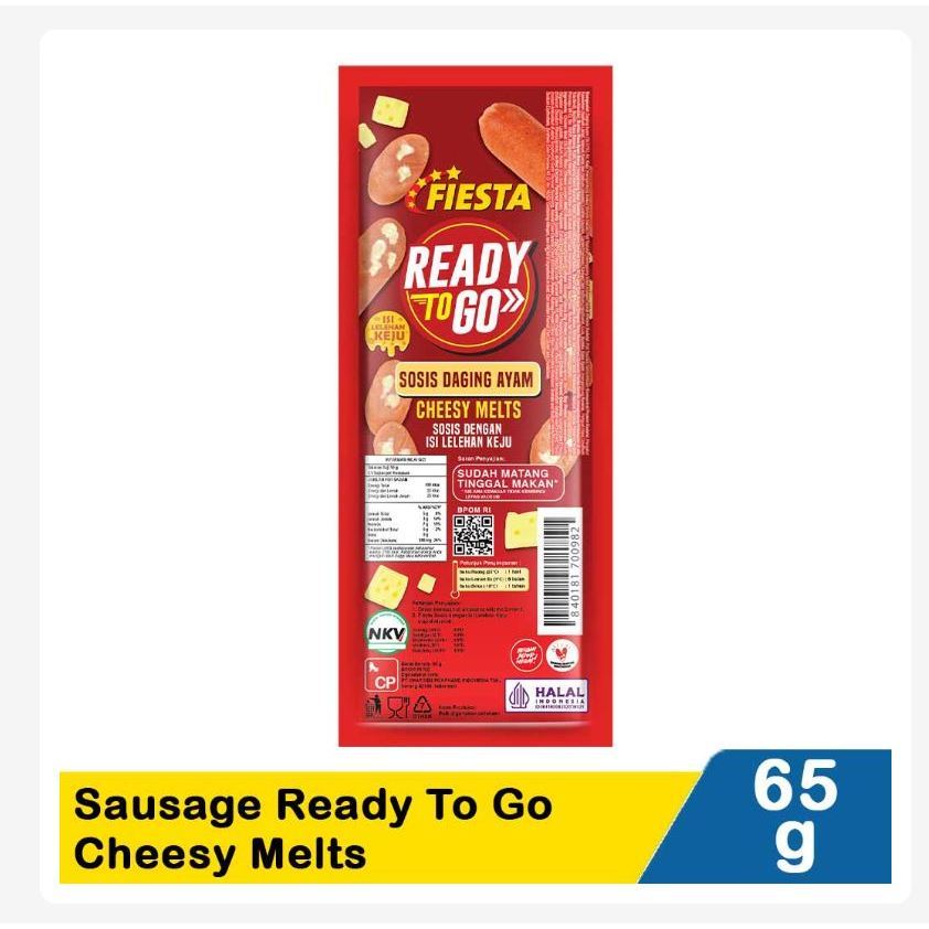 

Sosis Enak Keju Daging Ayam Fiesta Sausage Ready To Go Cheesy Melts 65 Gram