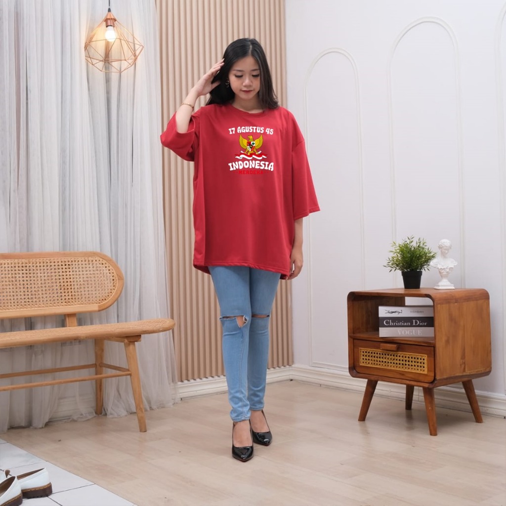 QH MOMO - Atasan Oversize 17 agustus / Koas Wanita 17 agustusan