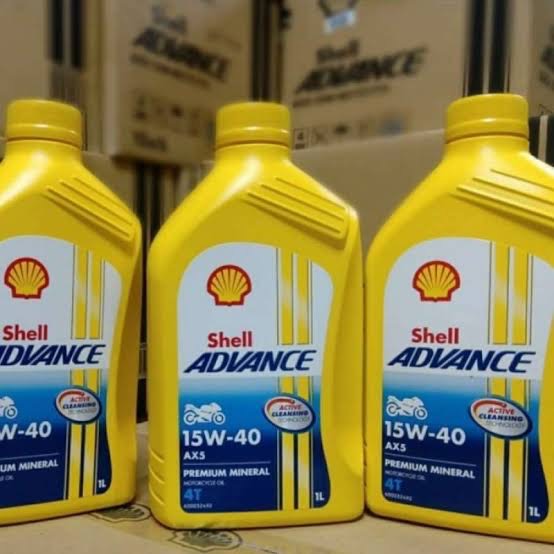 Oli Shell Advance AX5 4Tak SAE 15W 40 0,8Liter Original Oli Motor 4 Tak Shell 100% Original