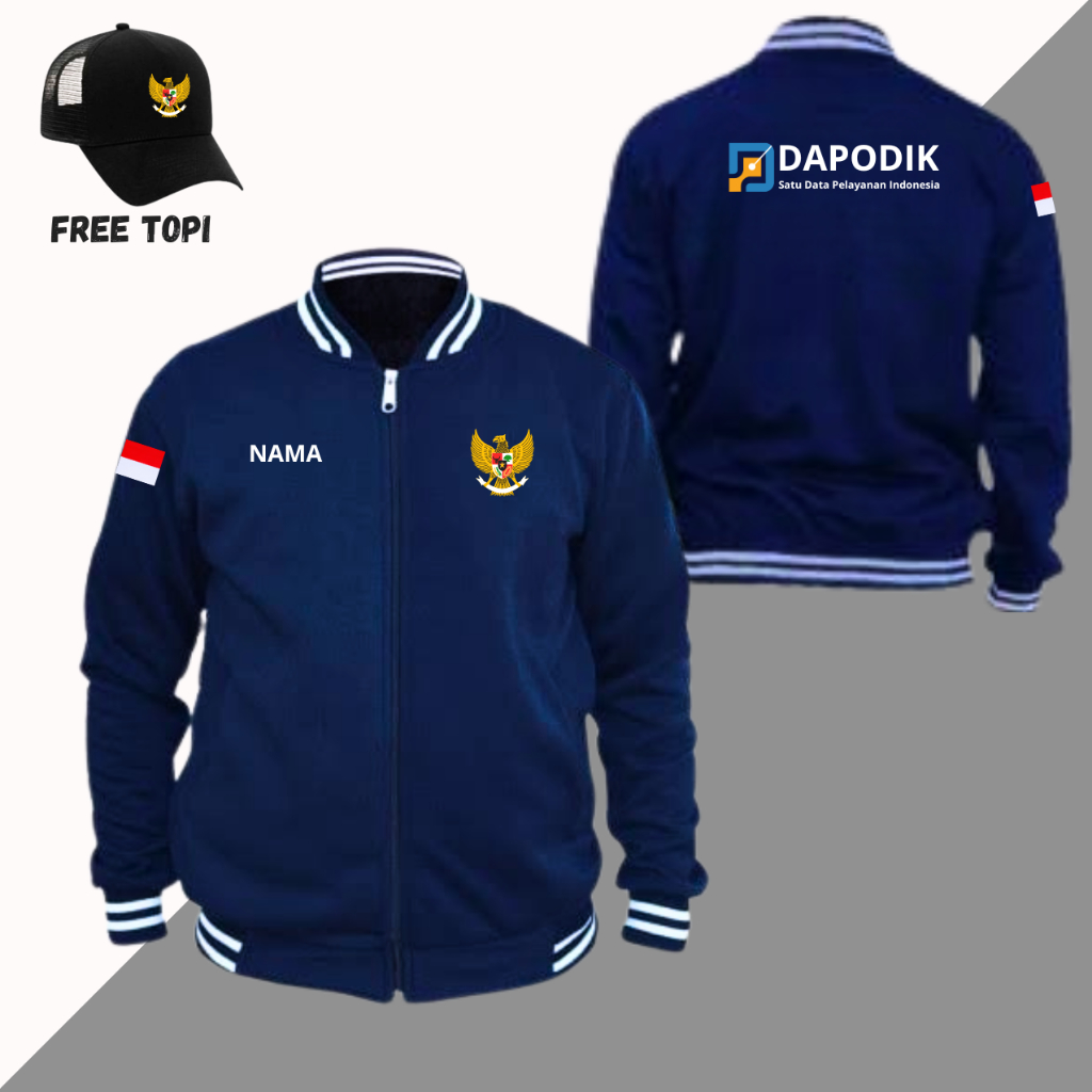 Jaket Varisty Baseball Operator Dapodik Bisa Costume Request Tulisan Gambar