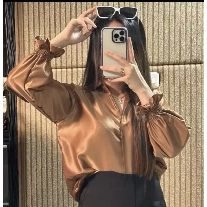 Blouse Keren/Kemeja Wanita/Atasan Wanita/Kemeja Satin/Blouse Satin