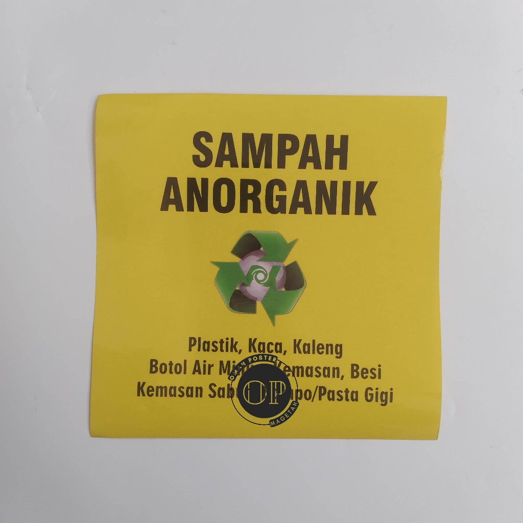 

Stiker Sampah Anorganik - Label Sampah Anorganik - Limbah Sampah Anorganik