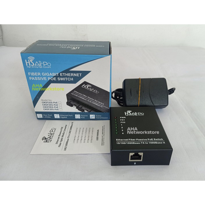 HSairPo 2F1EG POE HSairPo CM2F1EG POE Converter FO 2FO 1Gigabit Port HSairPo 2F1EG Media Converter 2