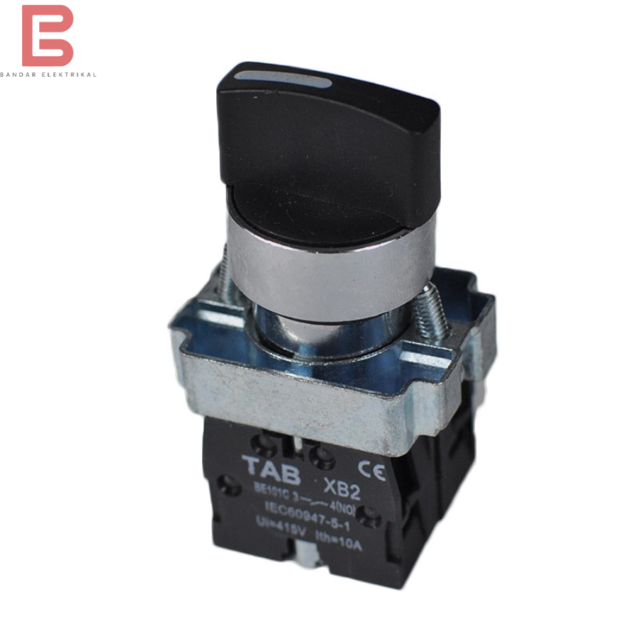 Selector Switch 3 posisi Spring-Return 22mm TAB LAY5-BD53