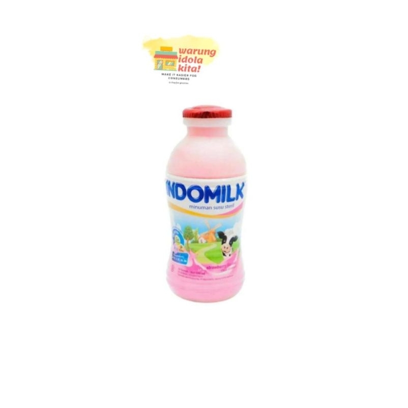 

INDOMILK rasa strawberry ukuran 190ml isi 24 pcs