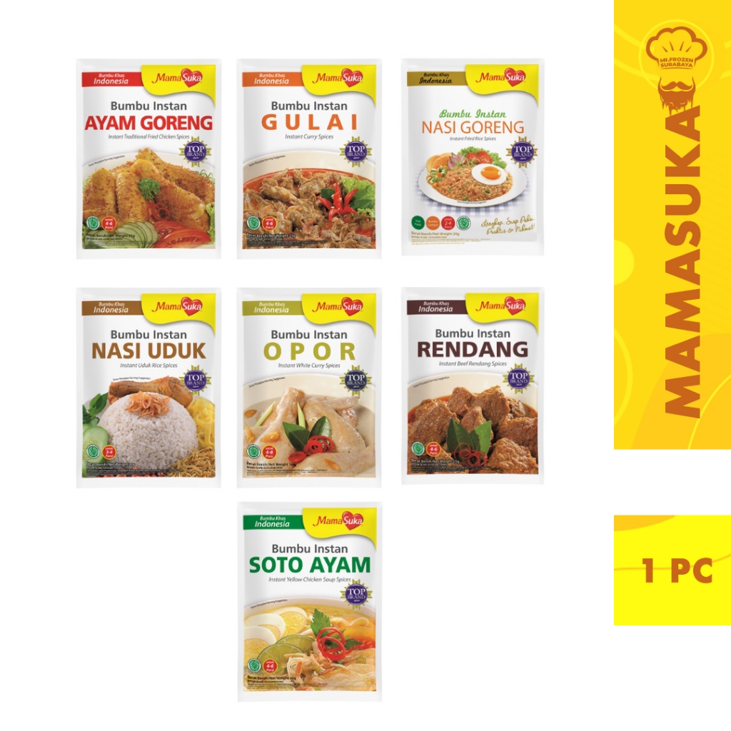 

Mamasuka Bumbu Dapur Masak Instan Ayam Goreng Gulai Soto Nasi Uduk Opor Rendang