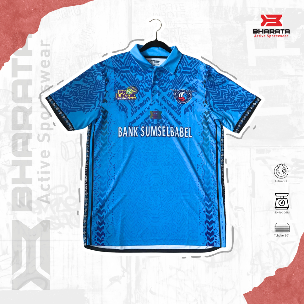 JERSEY OFFICIAL BANK SUMSEL BABEL PROLIGA 2024 | Patch proliga | Original Bharata Sportwear