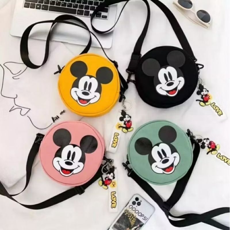 DS1157 MOUSE Tas Wanita Tas Selempang & Bahu Slingbag Mini Tas Selempang Kanvas