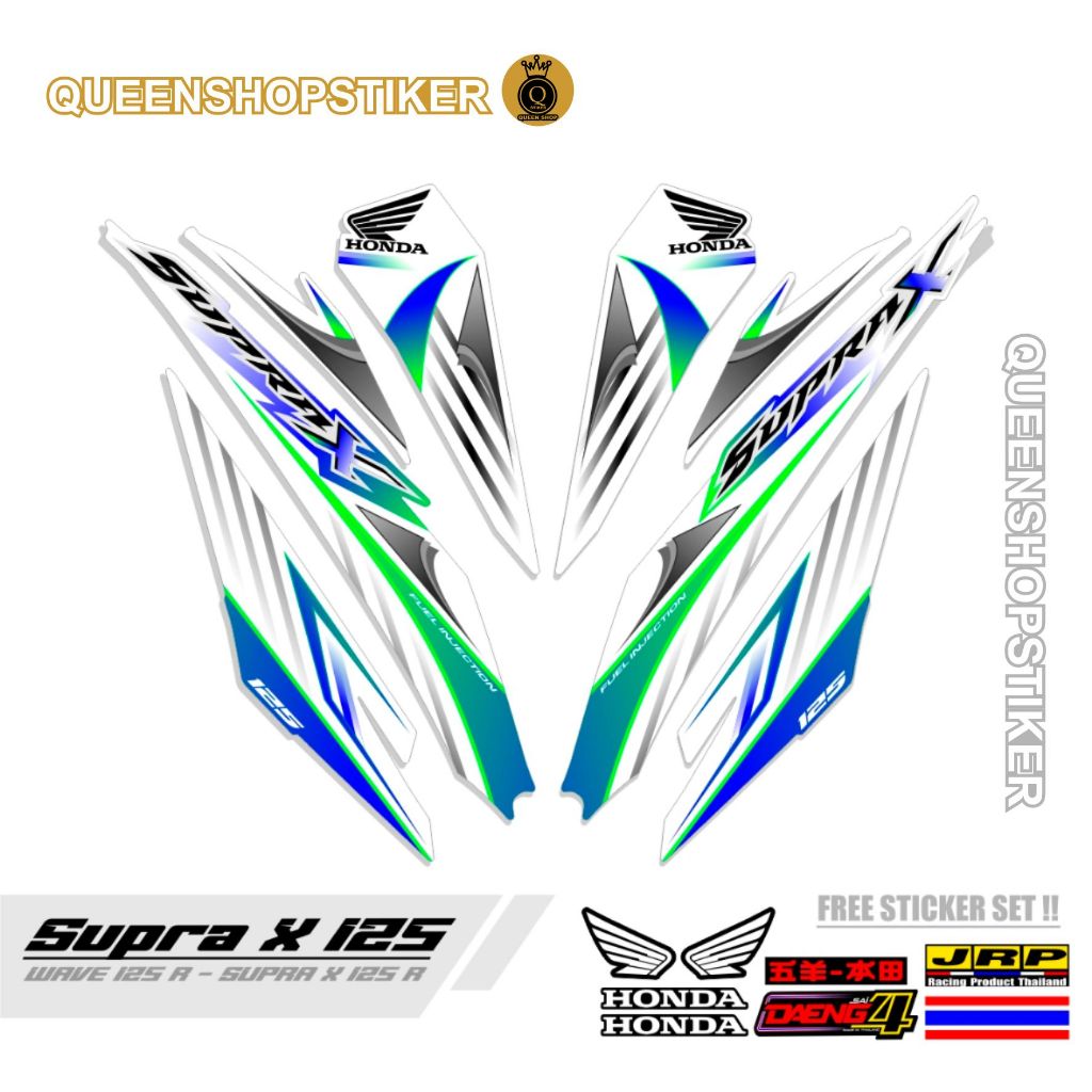 STRIPING SUPRA X  125 R NEW MOTIF 21 / STIKER SUPRA X 125 R / STRIPING MOTOR VARIASI / STICKER VARIA