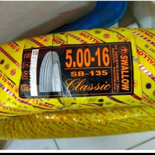 Paketan Ban SWALLOW 500-16 SB-135 CLASSIC & BAN DALAM