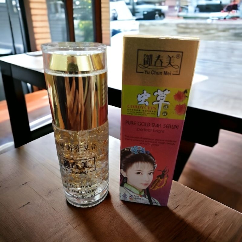 Yu Chun Mei Puer Gold 24K Serum/Serum Gold Yu Chun Mei Cordyceps 40ml Bpom