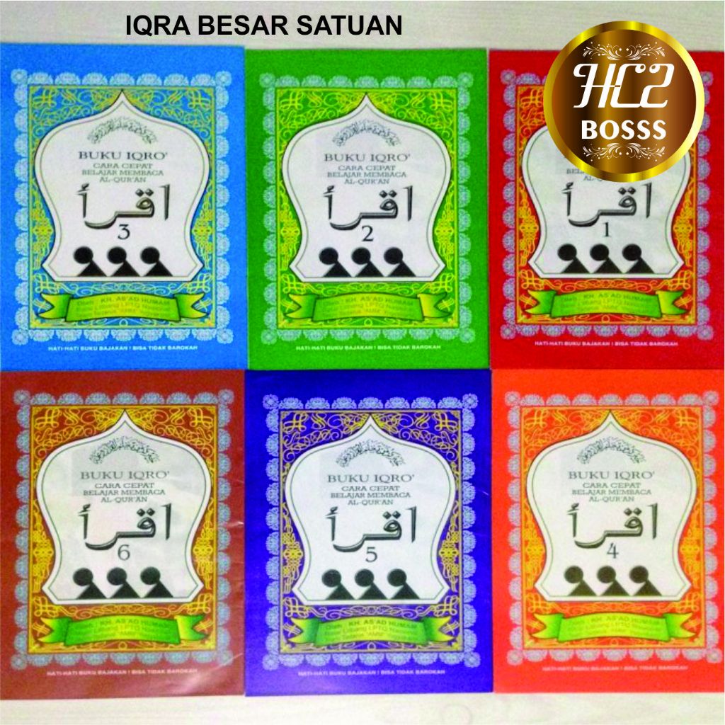 BUKU IQRO PER JILID BESAR JILID 1 SAMPAI 6 BUKU IQRO' IQRA IQRO' BELAJAR NGAJI