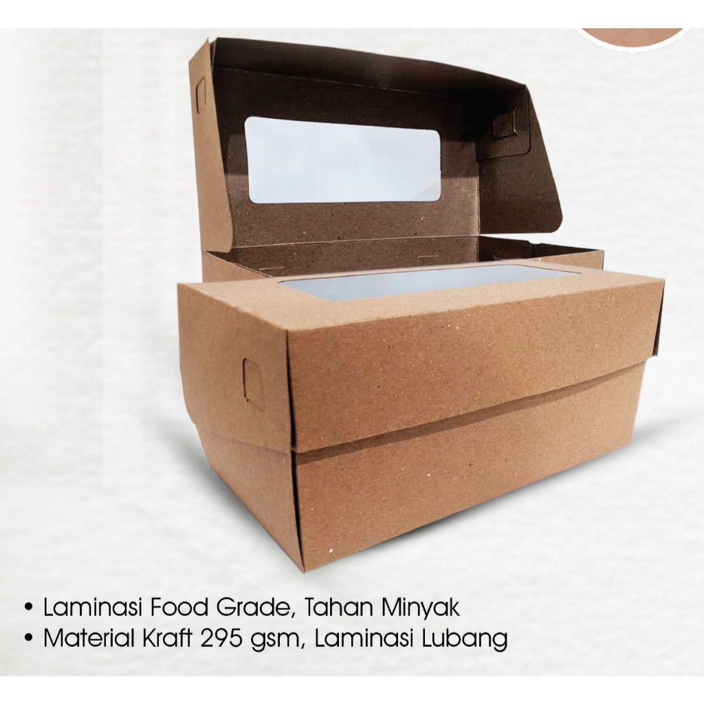 

Dus 20x10x10 Laminasi/ dus bolu gulung/ dus roti bakar/ dus bombolini/ box kraft