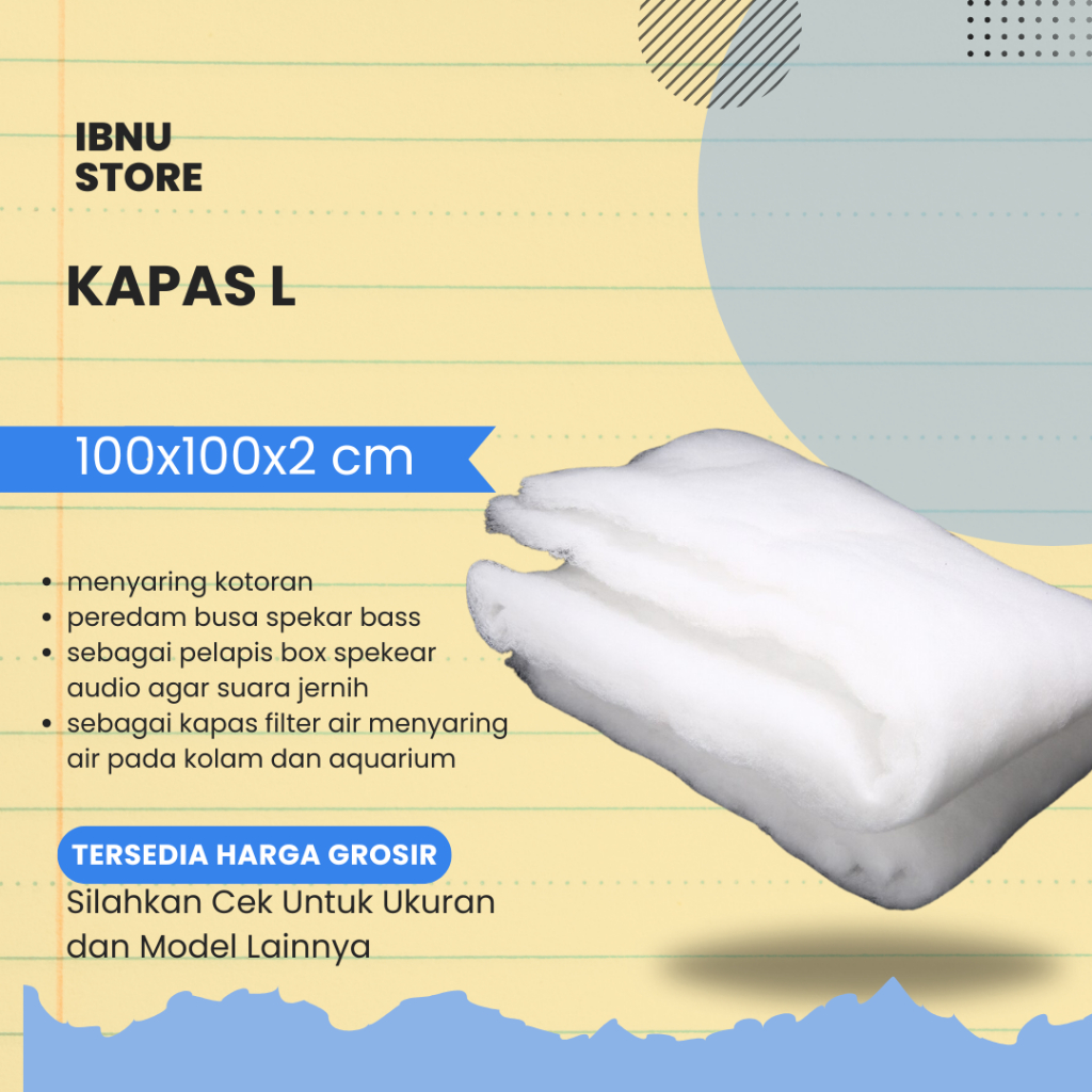 Busa Box Speaker - Dakron Busa Peredam Suara Box Speaker Bass 1x1M