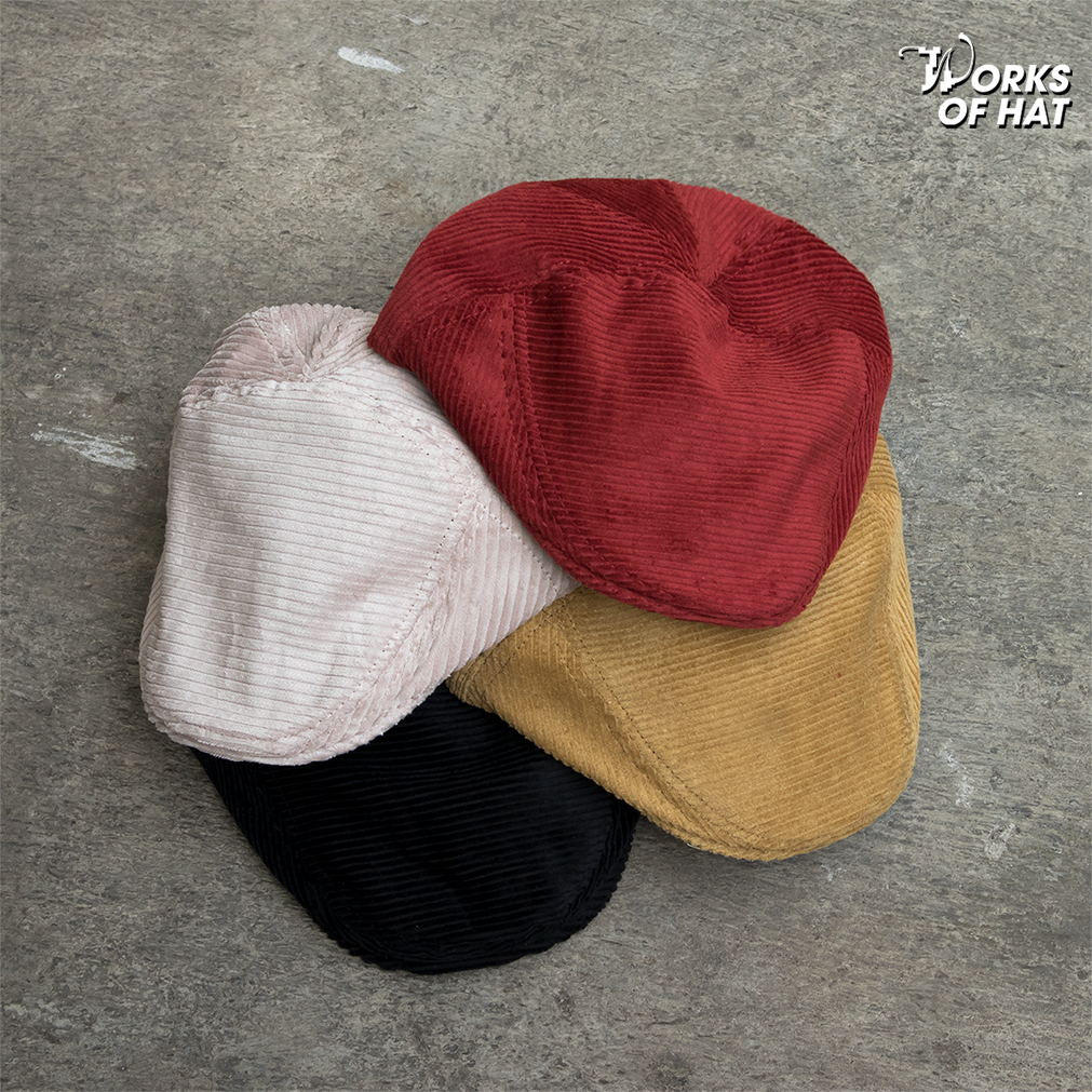 TOPI POLOS CORDUROY KODOK SENIMAN PELUKIS PATINO FLAT CAP