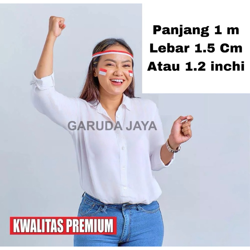 

PITA MERAH PUTIH 1.2 inchi / 1.5 cm permeter Batam