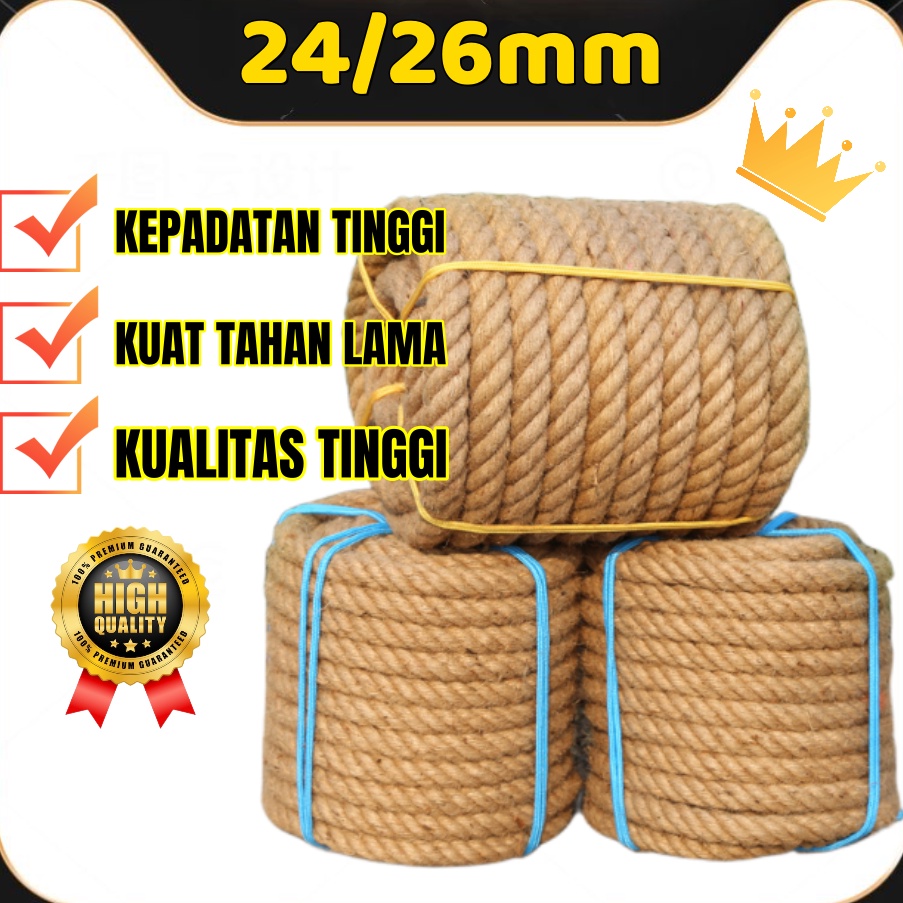 

Super Hits Tali tambang 24mm 26mm kuat tahan lama tali goni tarik tambang tali rami
