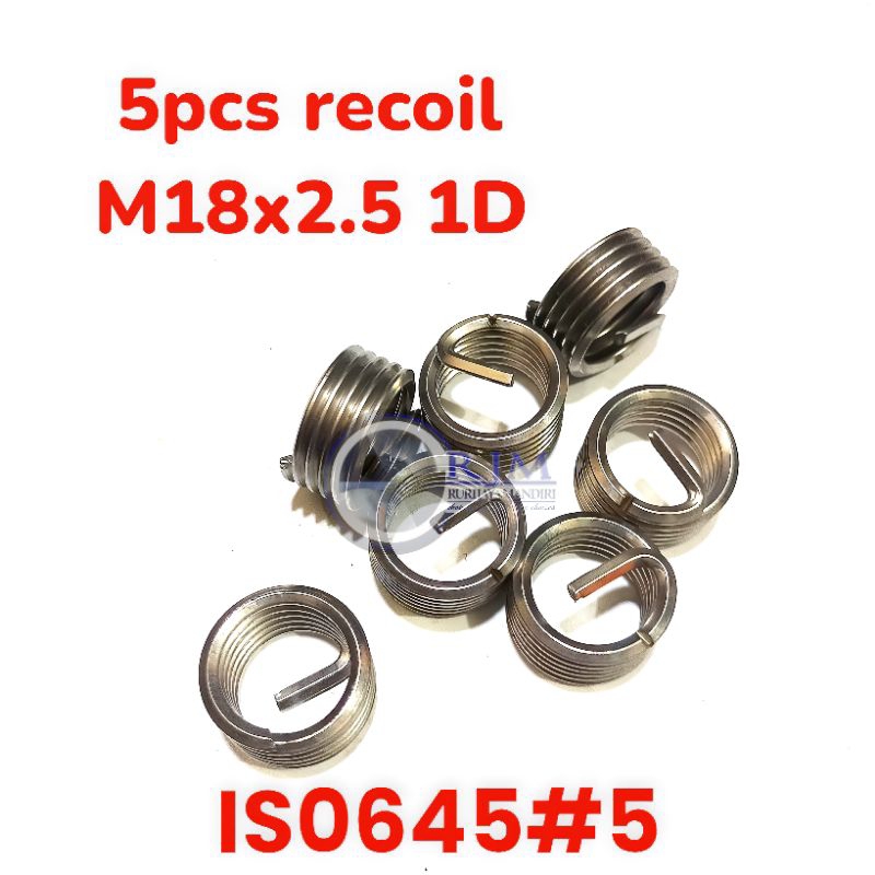 1pcs recoil m18x2.5 1D helicoil recoil thread repair bukan m6x1.0 bukan m10x1.0