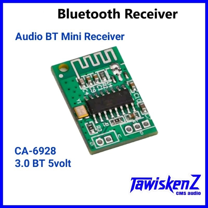 Modul Bluetooth Mini Audio CA-6928 5Volt. BT Mini Audio Receiver untuk Amplifier
