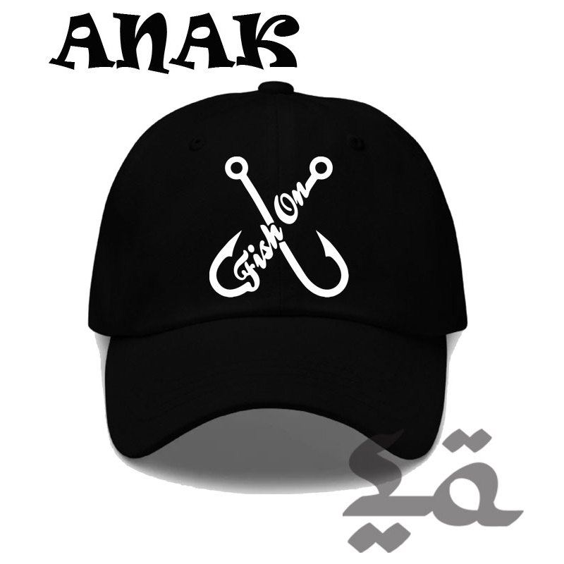 Topi anak baseball sport fishing fish on