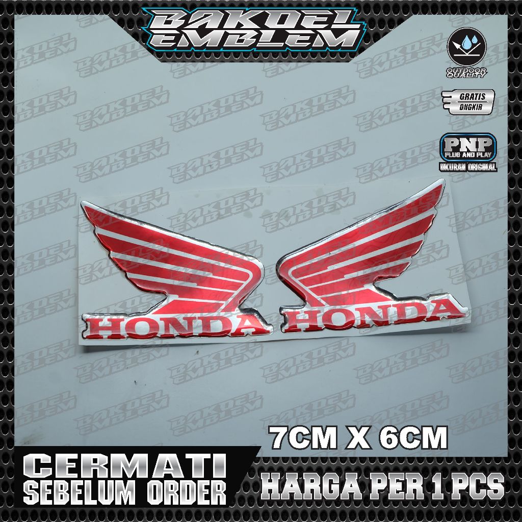 emblem sayap honda / emblem garuda honda / emblem sayap honda merah / SAYAP HONDA MERAH