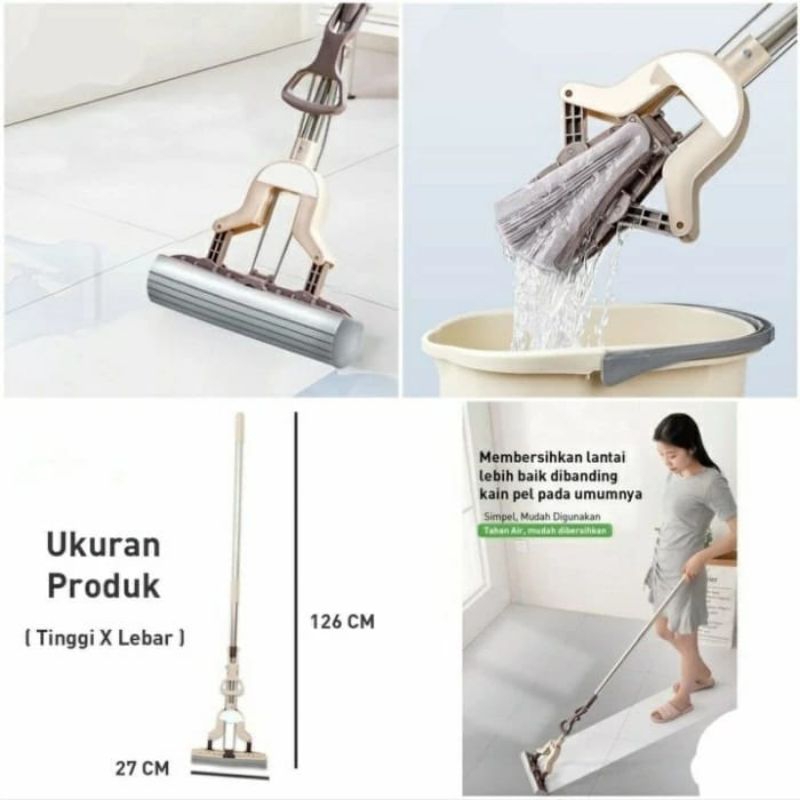 {JY} Alat Pel Lantai Spons Ultra Spons Mop Pel Lantai Karet Multifungsi / Alat Pel Lantai Spons Kare