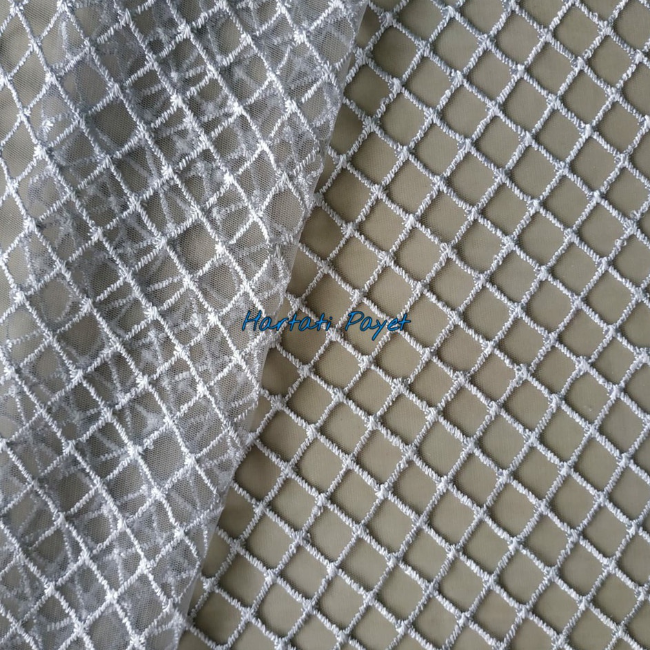 Paling Laris Tulle Kotak  Tile Kotak  Brukat Jaring  Tille Jaring  Tulle Jaring  Tile Jaring