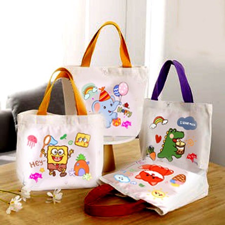 TOTE BAG LUCU VIRAL / TAS TOTE BAG KOREA / TOTE BAG ULTAH LUCU / TOTE BAG HEWAN / CUSTOM NAMA