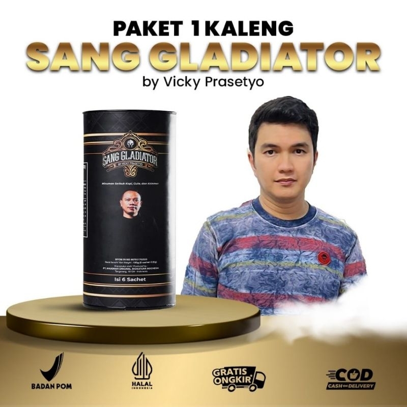 

Sang Gladiator kopi by Vicky Prasetyo Halal 100% BPOM