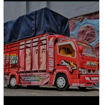 cod miniatur truk oleng permata agung variasi terpal, trek, trak, truck oleng miniatur, truk oleng k