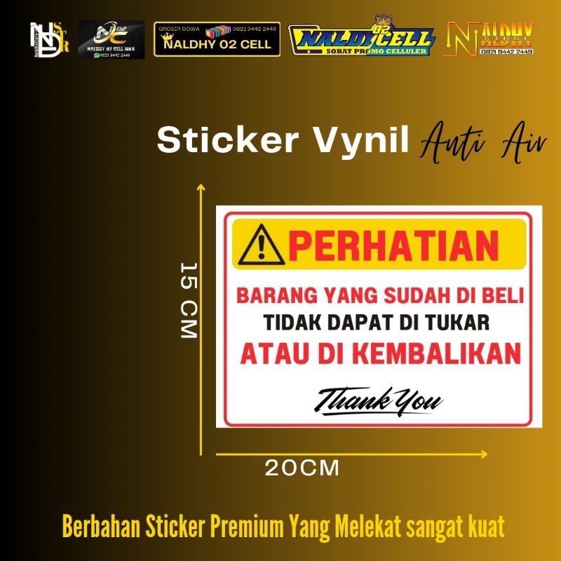 

STICKER VYNIL ( PERHATIAN BARANG YANG SUDAH DI BELI TIDAK DAPAT DIKEMBALIKAN )