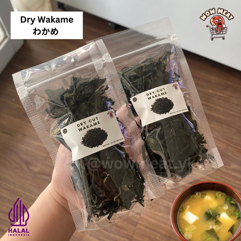

DRY WAKAME Rumput Laut Kering 20 g │ Dried Cut Wakame Import untuk Miso Sup Ramen Udon