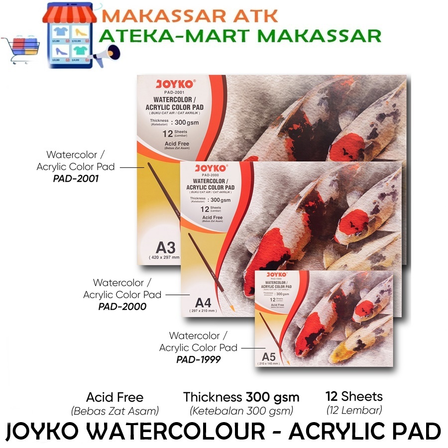 

[1PCS] JOYKO WATERCOLOR ACRYLIC A5 PAD-1999 A4 PAD-2000 A3 PAD-2001