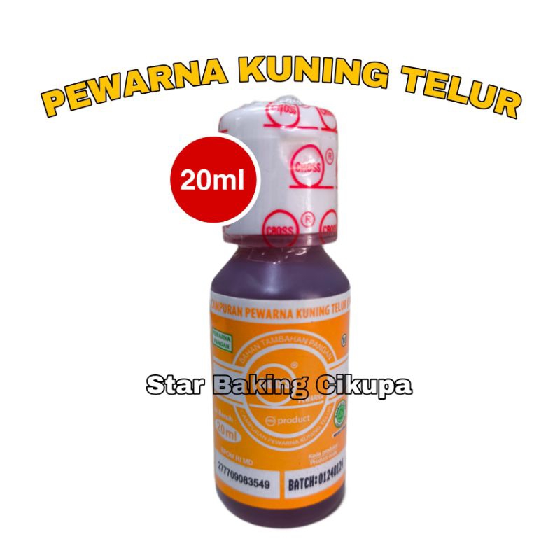 

PEWARNA KUNING TELUR CROSS 20ML Bahan Tambahan Pangan